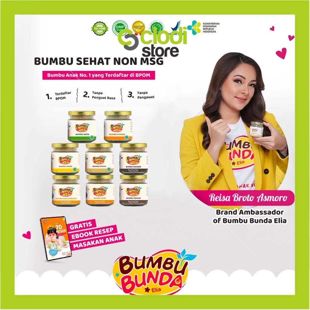 

HJE Bumbu Bunda Elia - Bumbu Non MSG / Bumbu MPASI / Kaldu MPASI / Kaldu Bayi / Bumbu Soto Bumbu
