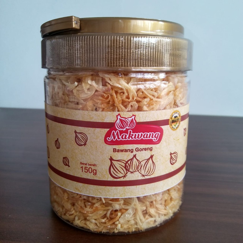 

HJE MAKWANG BAWANG GORENG PREMIUM ORIGINAL 100% ASLI SUMENEP 150 GRAM UNTUK CEMILAN DAN TABURAN