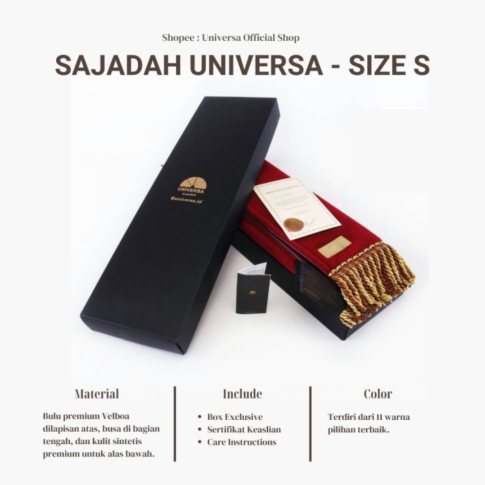Sajadah Kepala Universa (S) - Sajadah Muka Sajadah Travel Sajadah Bulu Polos Premium Anti Slip