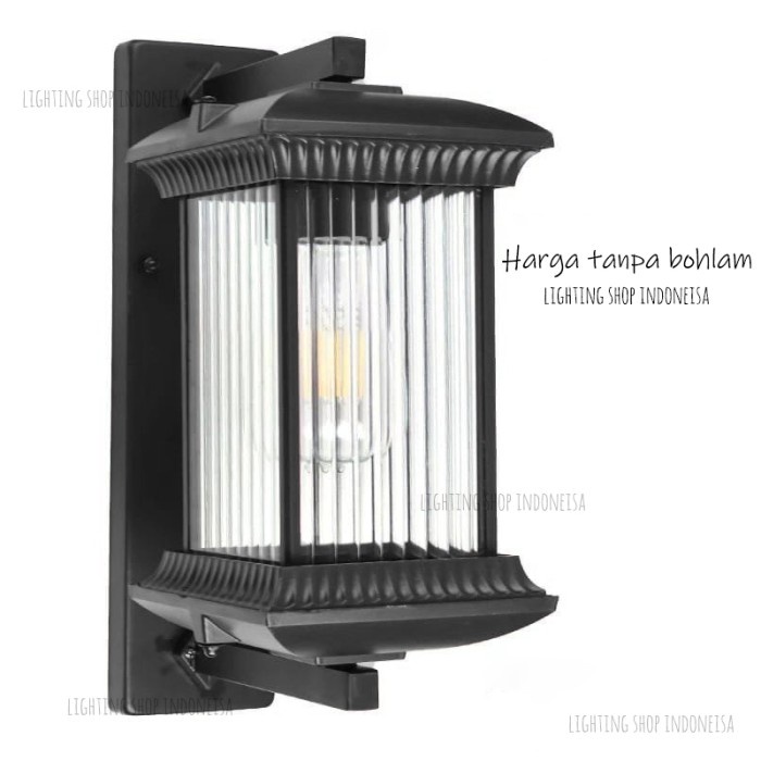 Lampu Dinding Outdoor Kaca Kristal Authentic Lampu Taman Waterproof