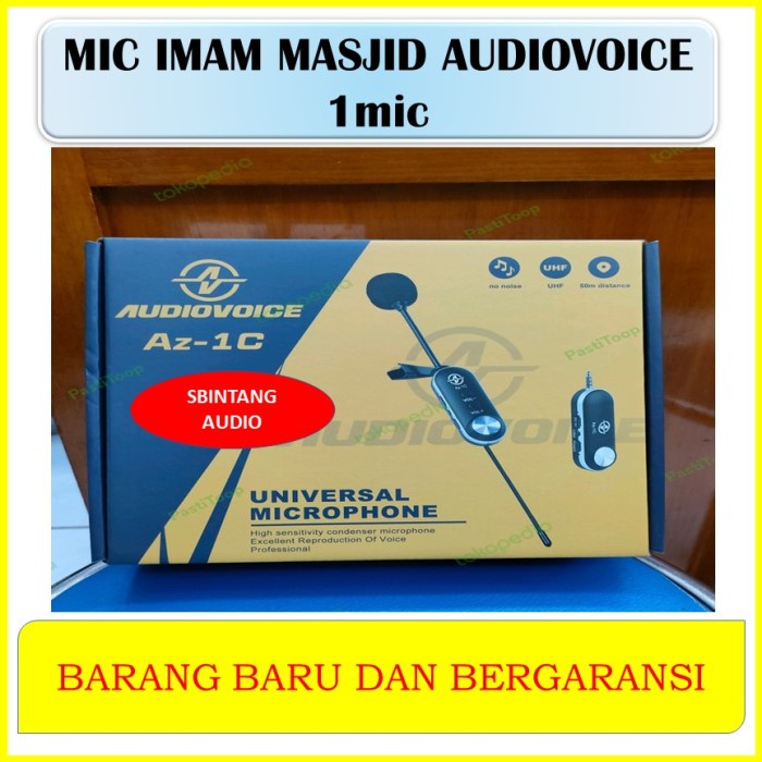 Mic wireless imam masjid clip on jepit original