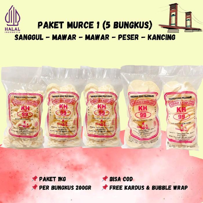 

PAKET MURCE 1 (5 BUNGKUS) @200g Sanggul - Mawar -Mawar - Peser - Kancing