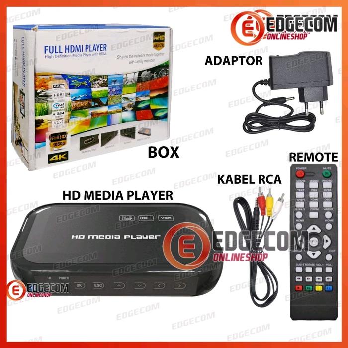 HDMI Media Player Full HD 1080P Pemutar Video, MP3, Photo HDMI RCA TV tabung / LCD flash disk Hdd