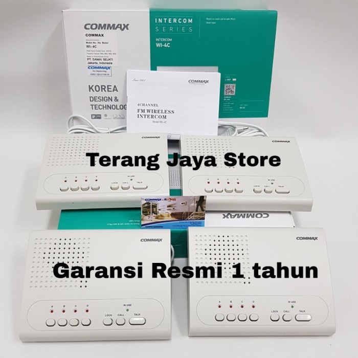 TERBARU Intercom Commax WI-4C (4 Unit) Intercom Wireless Commax WI-4C wi-4c