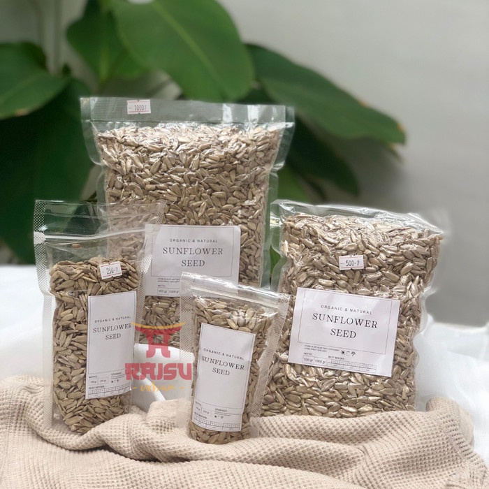 

Sunflower Seed Mentah Biji Bunga Matahari Kuaci Kupas Raw