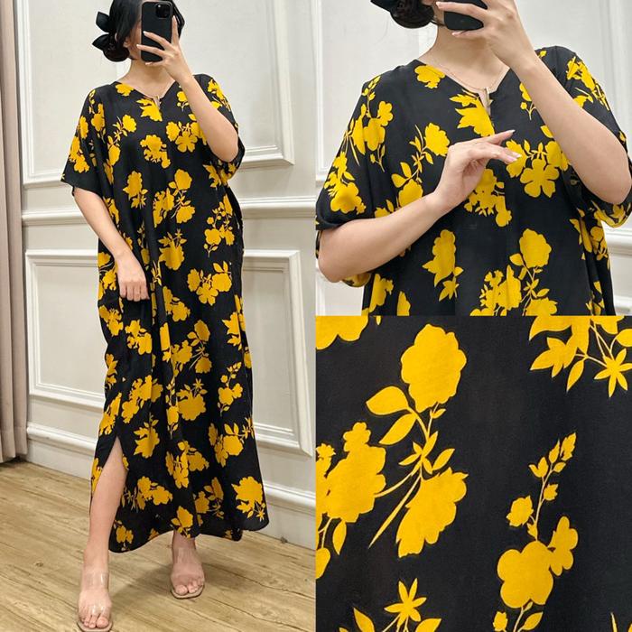 Terbaru Amariel Betty Big Size Dress Daster Jumbo Panjang Nyaman Bumil Busui Friendly - Katun Rayon