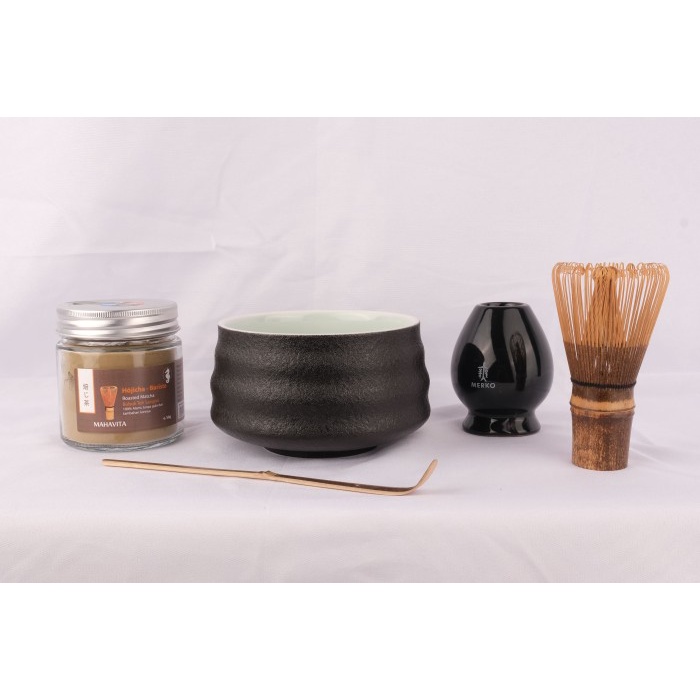Paket Matcha Japanese Tea Ceremony Hitam Chasen Chawan Stand + Matcha