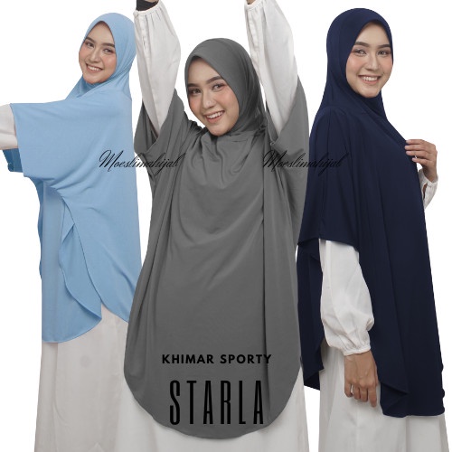 Promo Hijab Jilbab Kerudung Khimar Instan Jumbo Syari Sporty Starla