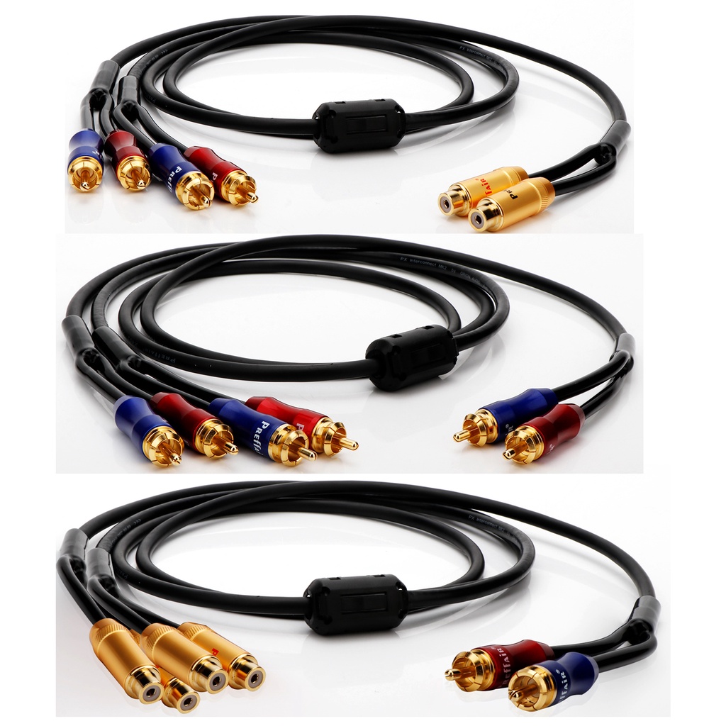 DELO Hifi 2RCA Cable To 4Rca Audio Video Cable 2 RCA female to 4 rca Interconnect Cable RCA Splitter