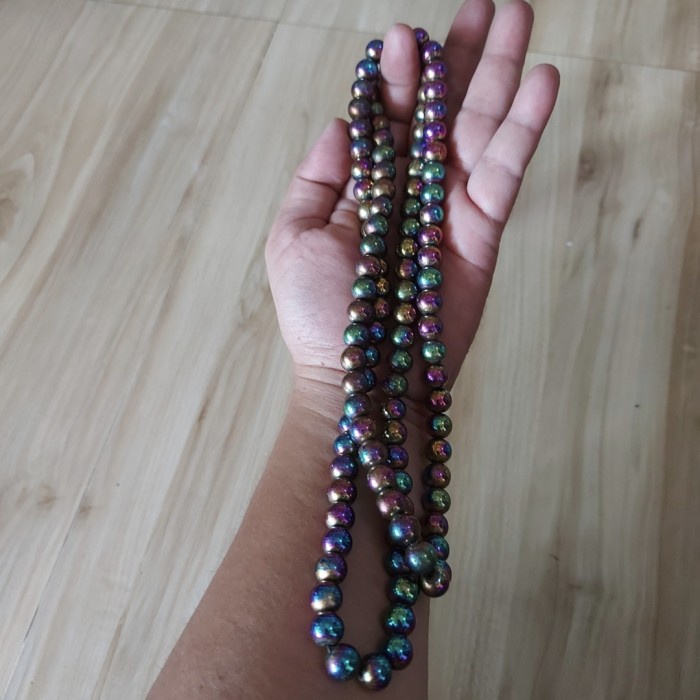 Leklai Raibow 108 Beads Mala Player Thai Buddha Necklace Lp Huan