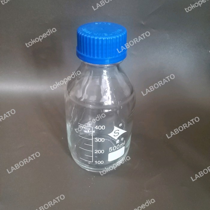 ADT- BOTOL SAMPEL 500ML BENING LAB SAMPLE BOTTLE CLEAR 500 ML