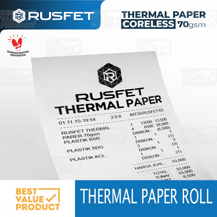 

IK! Thermal Paper 80 x 80 / Kertas Struk Thermal 80x80