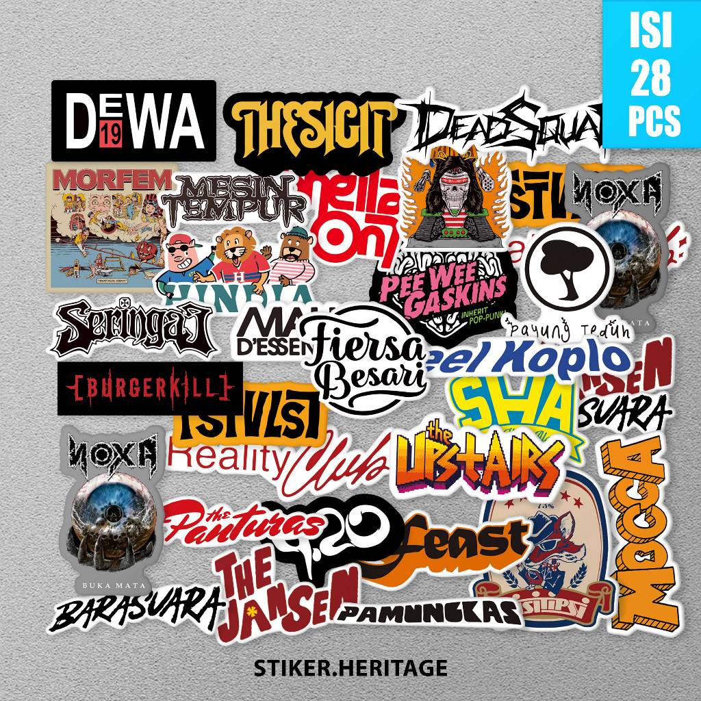 

IK! Stiker Sticker LOKAL BAND ROCK untuk laptop case tumbler stiker laptop stiker buat motor stiker