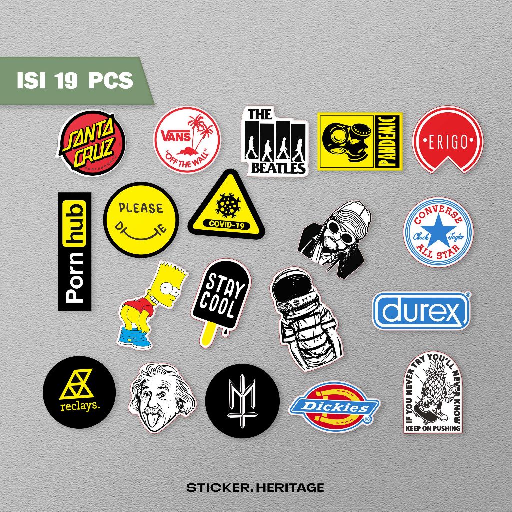 

IK! Stiker Sticker Pack SKATEBOARD logo brand untuk laptop case tumbler stiker laptop