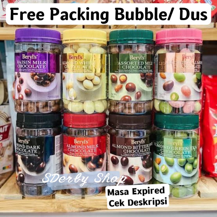

Diskon Beryls Chocolate Assorted Almond Milk Raisin Green Tea White Coklat Ready