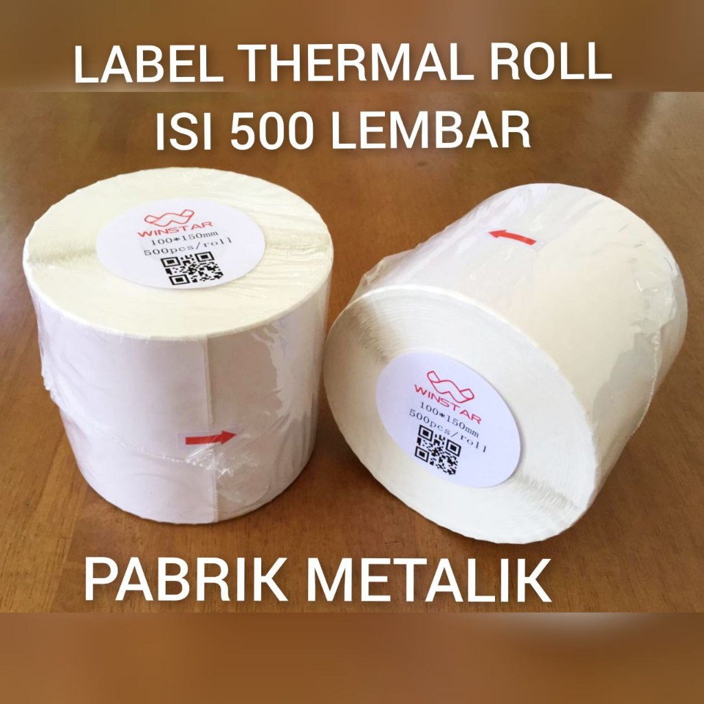 

IK! KERTAS STICKER LABEL THERMAL 100 X 150MM ROLL ISI 500 LEMBAR
