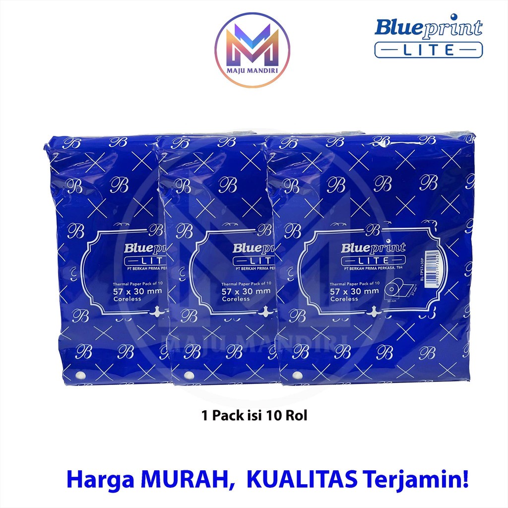 

IK! Kertas Thermal Blueprint Lite Ukuran 57x30 Tanpa Core / Kertas EDC