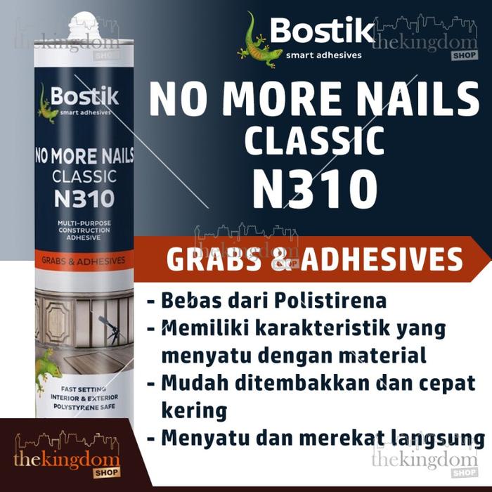 

DISKON BOSTIK N310 NO MORE NAILS CLASSIC 280ML ADHESIVE LEM PEREKAT READYY