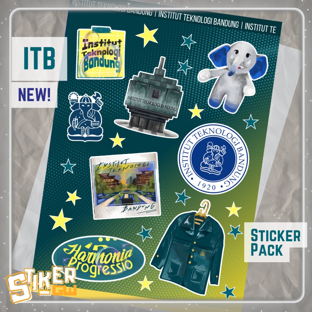 

IK! [NEW] Sticker Pack ITB - STIKER INSTITUT TEKNOLOGI BANDUNG KAMPUS STICKER LAPTOP IPAD BUKU