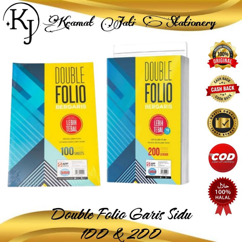 

IK! Double Folio/Kertas Bergaris Sidu Isi 100 & 200 (1 Pack)