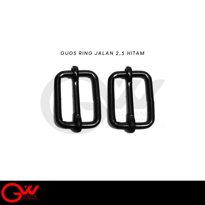Ring Jalan Besi / Ring Geser / RJ 2,5 cm HITAM