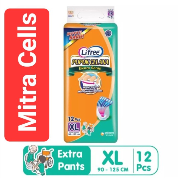 Ready Lifree popok celana ekstra serap XL12 XL 12/lifree celana extra serap