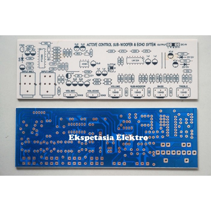 FREE ONGKIR PCB tone control Active Sub-Woofer & Echo System(Hybris)