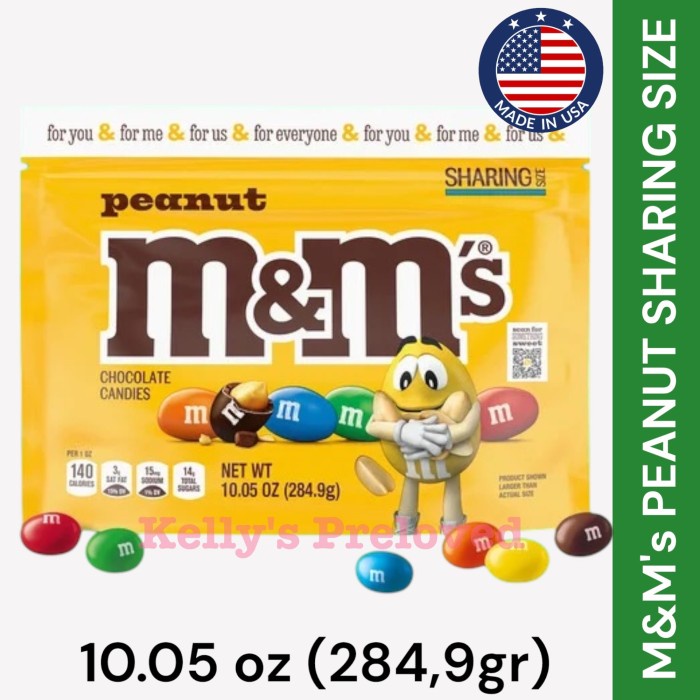 

Promo M&M'S Peanut Sharing Size 10,05 Oz Milk Chocolate Candies 284,9 Gr Mnm M&M Usa Ready