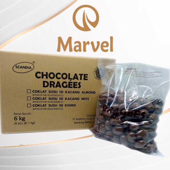 

Terbaru .Kartonan Coklat Scandia Cashew Isi 6Kg Chocolate Ready