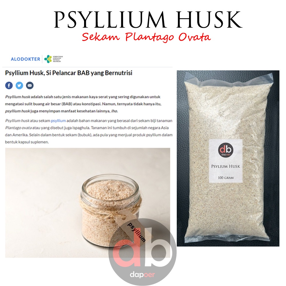 

( PROMO ) Psylium Husk Powder Orinal Murni Fiber Drink BEST SELLER
