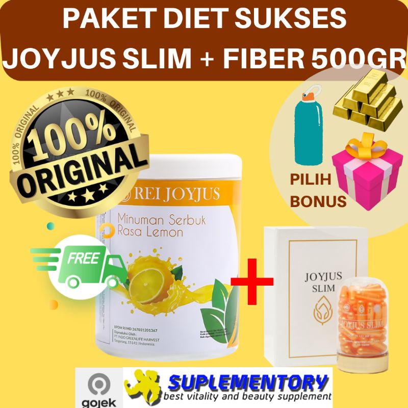 

( PROMO ) Rei JOYJUS SLIM FIBER with COLLAGEN gr Joy Jus Kapsul Lime 300gr BEST SELLER