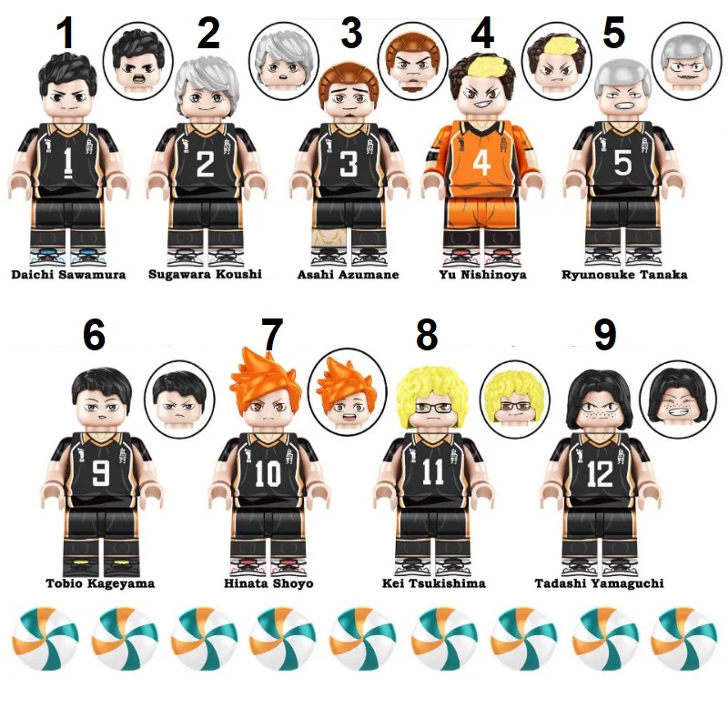 Haikyu Daichi Sugawara Asahi Yu Runosuke Tobio Hinata Kei Tadashi Haikyu Fly High Volleyball Voli Ac
