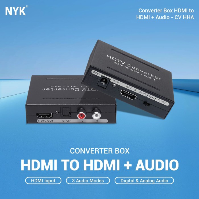 HDMI to HDMI + Optical SPDIF + RCA Audio Extractor Converter
