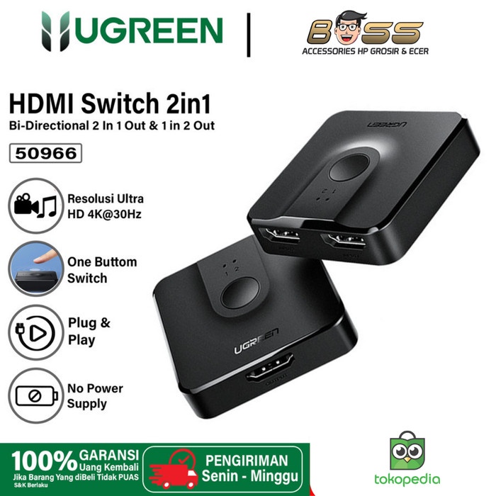 hdmi Splitter switch UGREEN 50966 2 in 1 Switcher