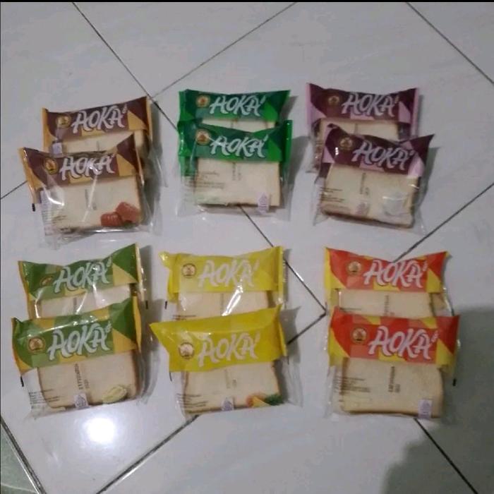 

paket 12pcs roti AOKA roti panggang aneka rasa