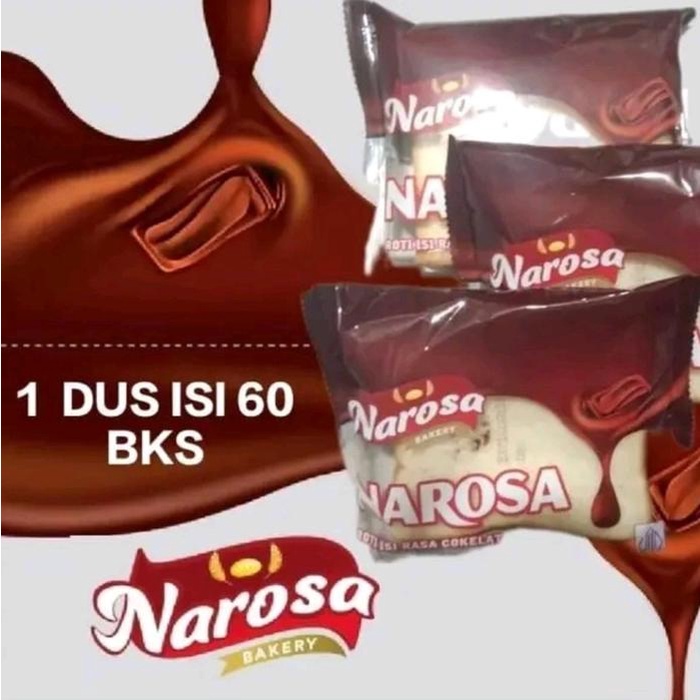 Roti Narosa Bakery [ 1 Dus 60 Pcs ] Roti Panggang Isi