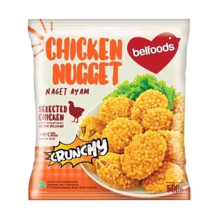

HJK belfoods naget crispy crunhcy kemasan 120-140gr Goreng Makanan Nugget Chicken Frozen Halal Lauk