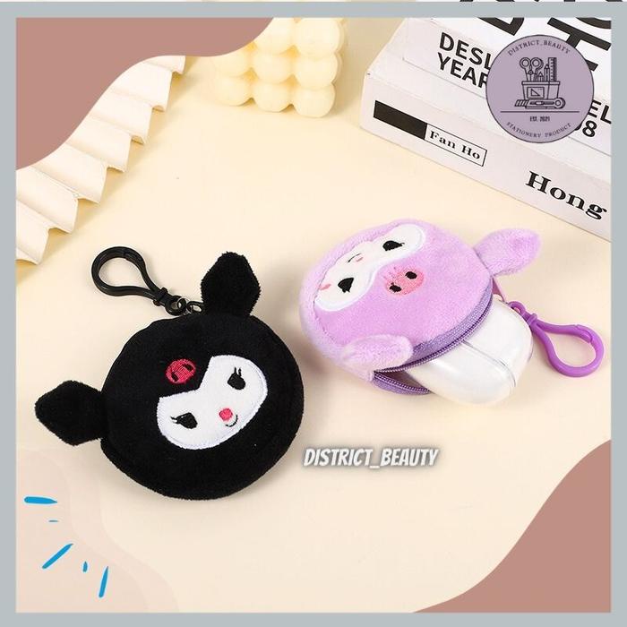 TERUJI DOMPET KOIN SANRIO GANTUNGAN KUNCI DOMPET KOIN SANRIO TAS MINI BULU DOMPET KARAKTER LUCU