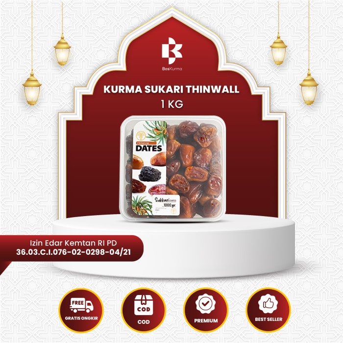 

HJK Kurma Sukari Kemasan Thinwall 1 kg - Premium Dates
