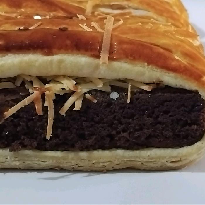 

HJK [Brownies TBK] Brownies Pastry Panggang Tabur Keju di dalam