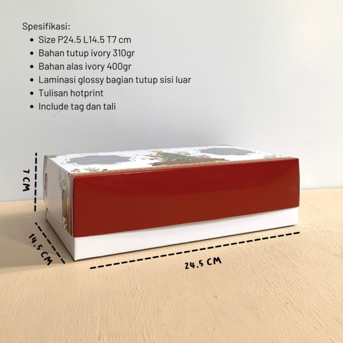 Dus Bolu Gulung Cakebox Box Toples Kue Kering Cookies Packaging Natal