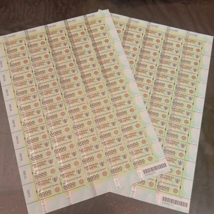 

PERANGKO 6000 ISI 20 KEPING