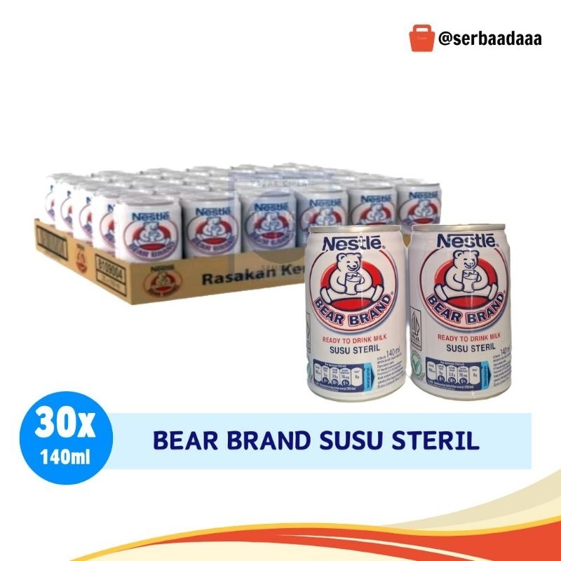 

Bear Brand Susu Steril 140 ml 30 Kaleng 1Karton