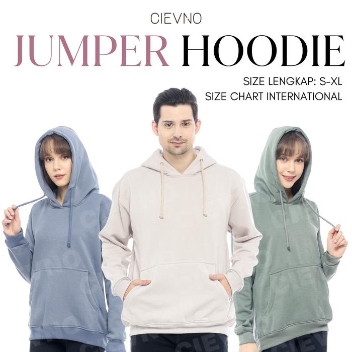 Tergacor Cievno - Hoodie Jumper Premium Size S - XL (INTERNASIONAL) Sweater Pria Zipper Tebal Fleece