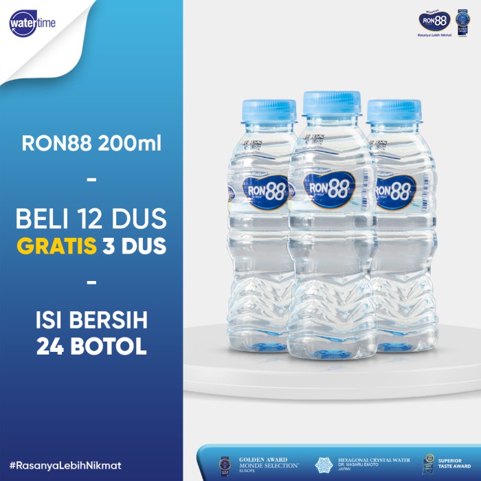 

RON88 Botol 200 ml (12 karton bonus 3 karton)