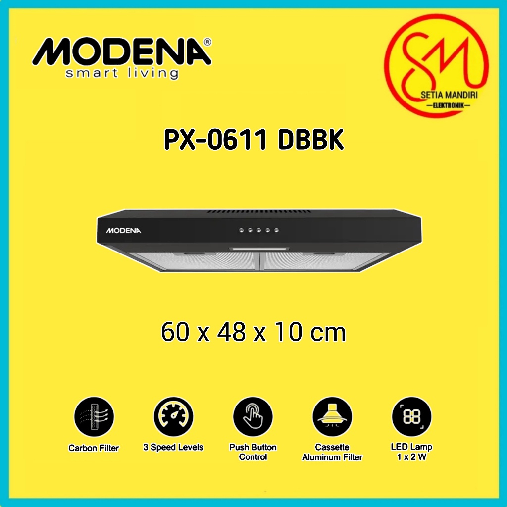 MODENA PX 0611 DBBK Slim Cooker Hood 60cm