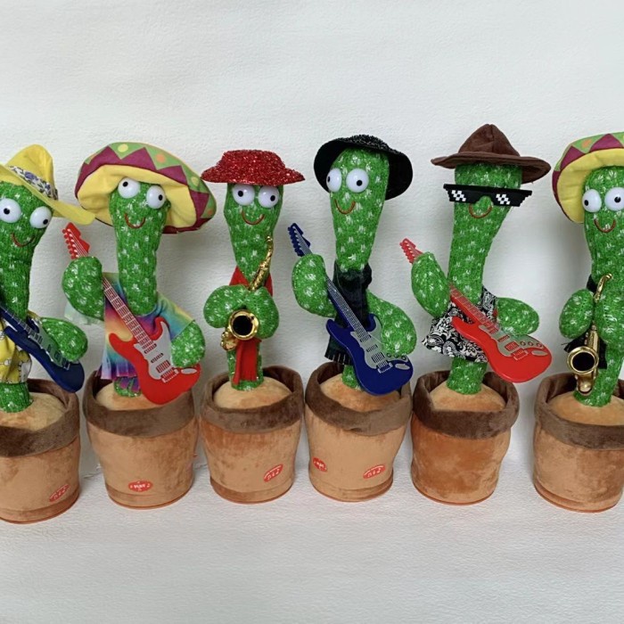 Cactus Toy Boneka Pintar Dancing Kaktus Goyang Bisa Ngomong Rekam USB