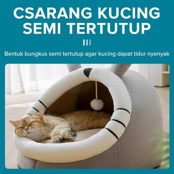 Tempat Tidur Kucing Dan Anjing - Tempat Tidur Sarang Hewan Peliharaan, Bentuk Lucu, Rumah Kucing