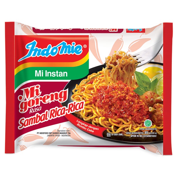 

INDOMIE GORENG RASA SAMBAL RICA 85g