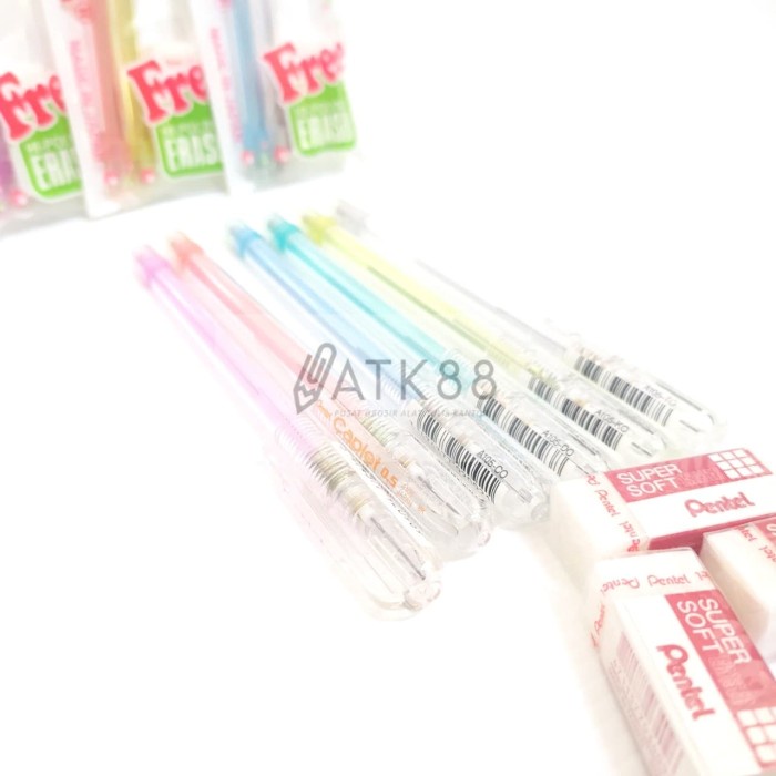 

ATKJaya- Pensil Mekanik Pentel Caplet 0.5 (isi 2) Free Eraser